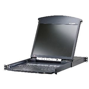 ATEN KL1516AiN CH Cat.5 KVM over IP Switch 16-Port 19"-LCD, Dual-Rail, CH-Layout 60718K