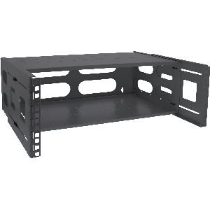 InLine® 19" Rack zur Wandmontage, 4HE, 24-40cm Tiefe, mit Abdeckung, schwarz 19104B