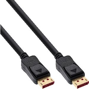 20er Bulk-Pack InLine® DisplayPort 1.4 Kabel, schwarz, vergoldete Kontakte, 5m B-15305