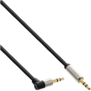 InLine® Slim Audio Kabel Klinke 3,5mm ST/ST, gewinkelt, Stereo, 2m 99222