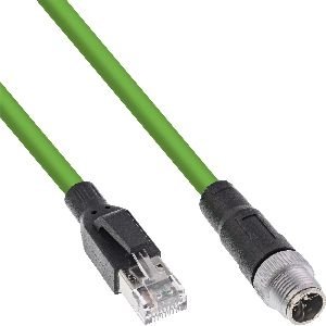 InLine® Industrie Netzwerkkabel, M12 8-pin X-kodiert St. zu RJ45 St. Cat.6A 7,5m 40607