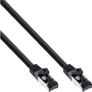 InLine® Patchkabel, S/FTP (PiMf), Cat.8.1, 2000MHz, halogenfrei, schwarz, 0,5m 78850S