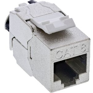 InLine® Keystone RJ45 Buchse Slim, SNAP-In, Cat.8.1, integrierter Kabelbinder 76202Q