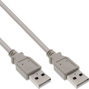 InLine® USB 2.0 Kabel, A an A, beige, 0,5m 34305H