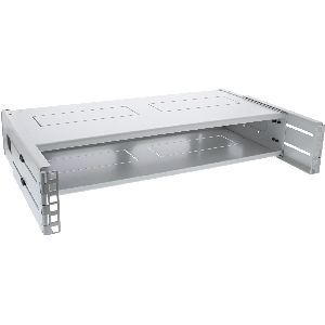 InLine® 19" Rack zur Wandmontage, 2HE, 24-40cm Tiefe, mit Abdeckung, grau 19102D