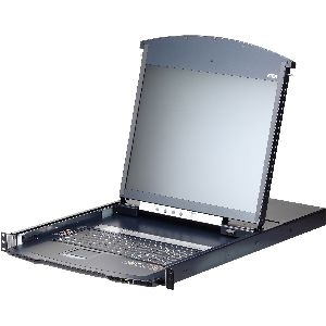 ATEN KL1108VN DE Cat.5 KVM over IP Switch 8-Port, 19"-LCD, Dual-Rail, DE-Layout 60669N