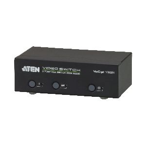 ATEN VS0201 Monitor-Umschalter VGA 2-fach, mit Audio, über RS-232 steuerbar 57762B