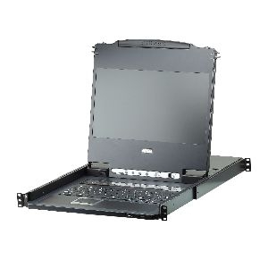 ATEN CL6708MW UK Single Rail KVM-Switch 8-Port 17,3"-LCD (USB DVI) UK-Layout 60716N