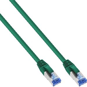 InLine® Patchkabel, S/FTP (PiMf), Cat.6A, halogenfrei, grün, 1,5m 76814G