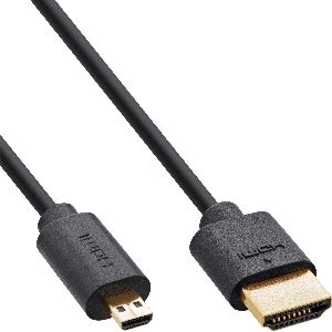 InLine® Slim Ultra High Speed HDMI Kabel, 8K4K, A St. / D St. (Micro), 1,5m 17911D