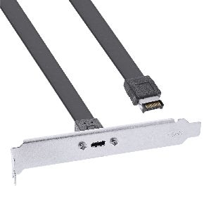 InLine® PCI Slotblende, USB-C zu USB 3.2 Frontpanel Key-A intern, 0,5m 33446H