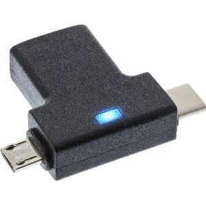 InLine® USB 3.1/2.0 T-Adapter, USB-C Stecker oder Micro-USB an A Buchse 35804