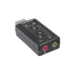 InLine® USB Audio Soundkarte, mit virtuellem 7.1 Surround Sound 33051C