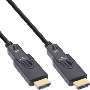 InLine® HDMI AOC Kabel, Ultra High Speed HDMI, 8K4K, Stecker abnehmbar, 80m 17980O