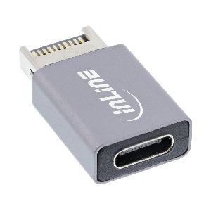 InLine® USB 3.2 Adapter, intern USB-E Frontpanel Stecker zu USB-C Buchse 33446P