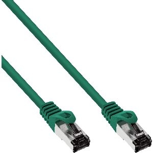 InLine® Patchkabel, S/FTP (PiMf), Cat.8.1, 2000MHz, halogenfrei, grün, 0,25m 78822G