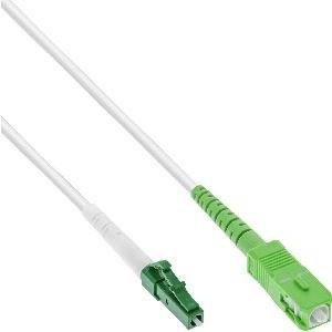 InLine® LWL Simplex Kabel, FTTH, LC/APC 8° zu SC/APC 8°, 9/125µm, OS2, 2m 88402