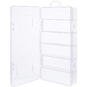 InLine® Kleinteilebox, 6 Fächer, Abmessungen: 206x107x33mm, transparent 43009K