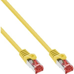 InLine® Patchkabel, S/FTP (PiMf), Cat.6, 250MHz, PVC, CCA, gelb, 1m 76111Y