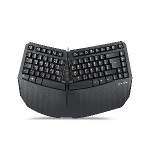 Perixx PERIBOARD 413 DE B, ergonomische Mini Tastatur, schwarz 57150M