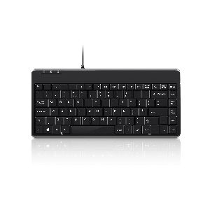 Perixx PERIBOARD-409 P, DE, Mini PS/2-Tastatur, schwarz 57150A