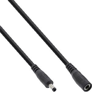 InLine® Verlängerungskabel DC Stecker 4,0x1,7mm, schwarz, 2m 26802C