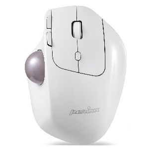 Perixx PERIMICE-720 W, Bluetooth, ergonomische Trackball Maus, schnurlos, weiß 57142Y