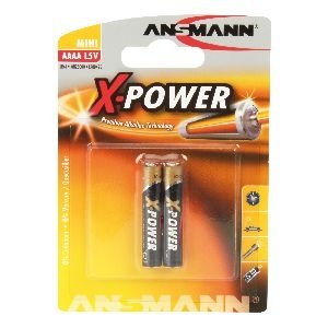 ANSMANN 1510-0005 Alkaline Batterie AAAA, X-Power, 2er-Pack 01059H