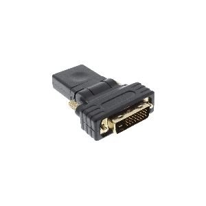 InLine® HDMI-DVI Adapter, HDMI Buchse auf DVI Stecker, flexibler Winkel, 4K2K 17660W