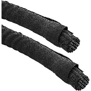 InLine® Kabelk., Geflechtschl. m. Polyestergewebem., selbstv., schwarz, 10mm, 5m 59995A