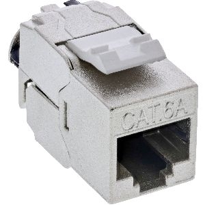 24er Bulk-Pack InLine® Keystone RJ45 Buchse Slim, SNAP-In, Cat.6A, integr. Kab. B-76202P