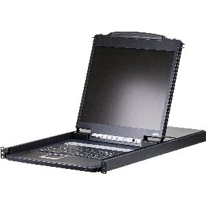 ATEN CL1308N DE KVM-Switch 8-Port, 19"-LCD-Konsole (PS/2-USB, VGA) DE-Layout 60629L