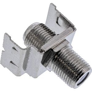 InLine® Keystone Einbauadapter, Verbindungskupplung für Sat-Kabel, 2x F-Buchsen 76202S