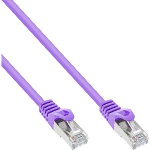 InLine® Patchkabel, SF/UTP, Cat.5e, violett, 0,25m 72522P