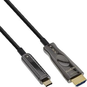 InLine® USB-C zu HDMI AOC Kabel, Monitorkabel 4K60Hz (DP Alt Mode), 50m 64250A