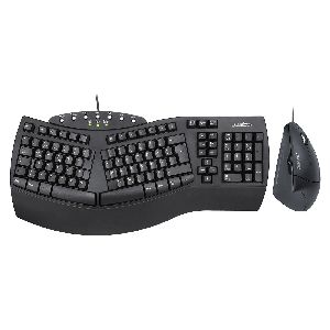 Perixx PERIDUO-512 DE, Tastatur- und Maus-Set, kabelgebunden, ergonomisch 57215R