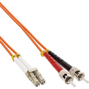 InLine® LWL Duplex Kabel, LC/ST, 50/125µm, OM2, 15m 88515