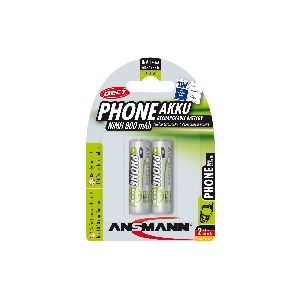 ANSMANN 5030902 NiMH-Akku Mignon AA, Phone DECT, 800mAh, 2er-Pack 01068C