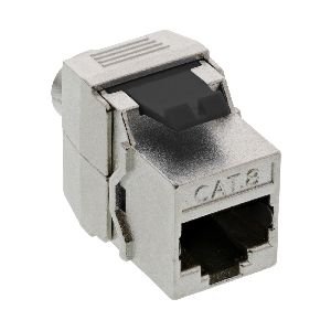 InLine® Keystone RJ45 Buchse, SNAP-In, Cat.8.1, Schraubverschluss 76202G