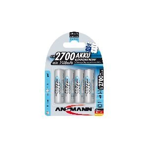 ANSMANN 5030842 NiMH-Akku Mignon AA, 2700mAh, 4er-Pack 01168G