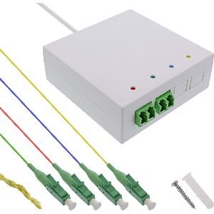 InLine® FTTH Anschlussbox vorkonfektioniert 4x LC/APC 9/125µm 10m 88110