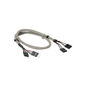 InLine® USB 2.0 Verl., intern, 2x 4pol Pfostenstecker / Pfostenbuchse, 0,60m 33440C