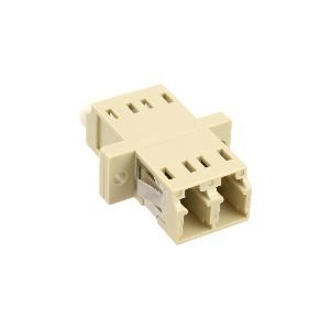 InLine® LWL Kupplung, Duplex LC/LC, multimode, beige, Keramik-Hülse, zum Einbau 89989K