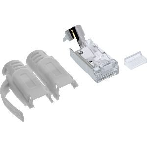 InLine® Crimpstecker Cat.6A RJ45 geschirmt, 3-teilig grau 10er Pack 76006A