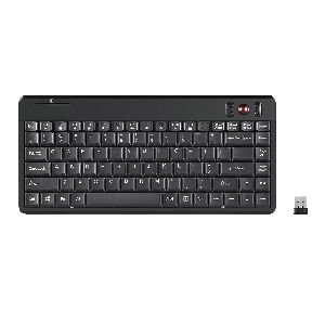 Perixx PERIBOARD-706 PLUS US, Mini Tastatur, Trackball, schnurlos, schwarz 57172H
