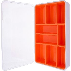 InLine® Kleinteilebox, 9 Fächer, Abmessungen: 290x185x45mm, orange 43009I