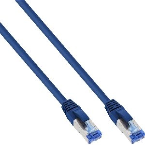 InLine® Patchkabel, S/FTP (PiMf), Cat.6A, halogenfrei, blau, 7,5m 76807B