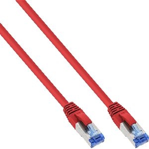 InLine® Patchkabel, S/FTP (PiMf), Cat.6A, halogenfrei, rot, 5m 76805R