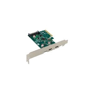 InLine® Schnittstellenkarte, PCIe x4, USB 3.2 Gen.2, 2x USB-C 76661K