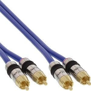 InLine® Cinch Kabel AUDIO, PREMIUM, 2x Cinch Stecker / Stecker, 0,5m 89750P
